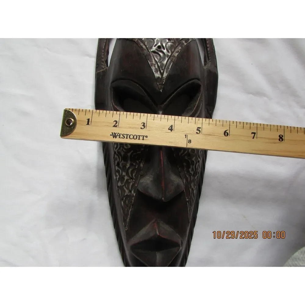 African tribal wall mask made in Ghana hand carved